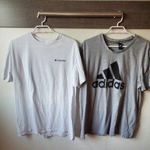 Two Men's XL T-Shirts - Columbia and Adidas